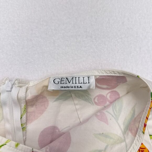 Vintage Gemilli Fruit Print‎ Midi Skirt Sz 12 Pineapple Lemon Cherry Cottagecore - Picture 5 of 11